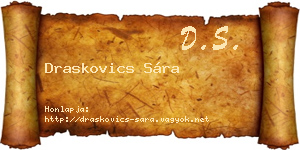 Draskovics Sára névjegykártya