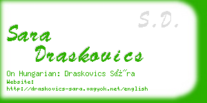 sara draskovics business card